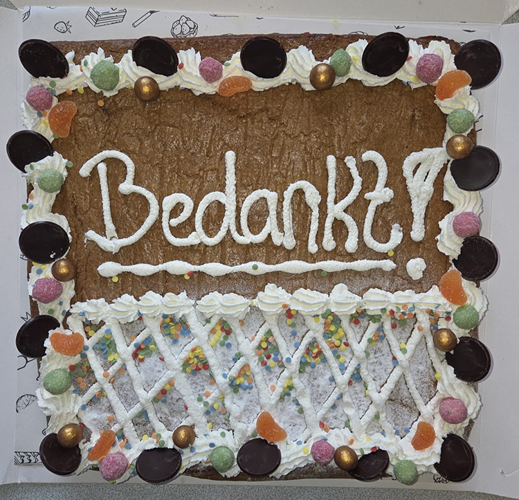 taart bedankt
